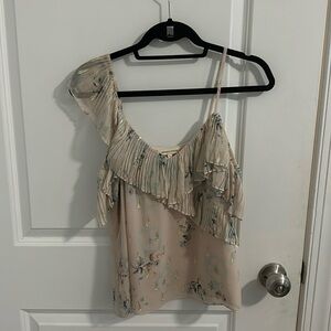 Rebecca Taylor Floral Metalic Blouse- Size 6